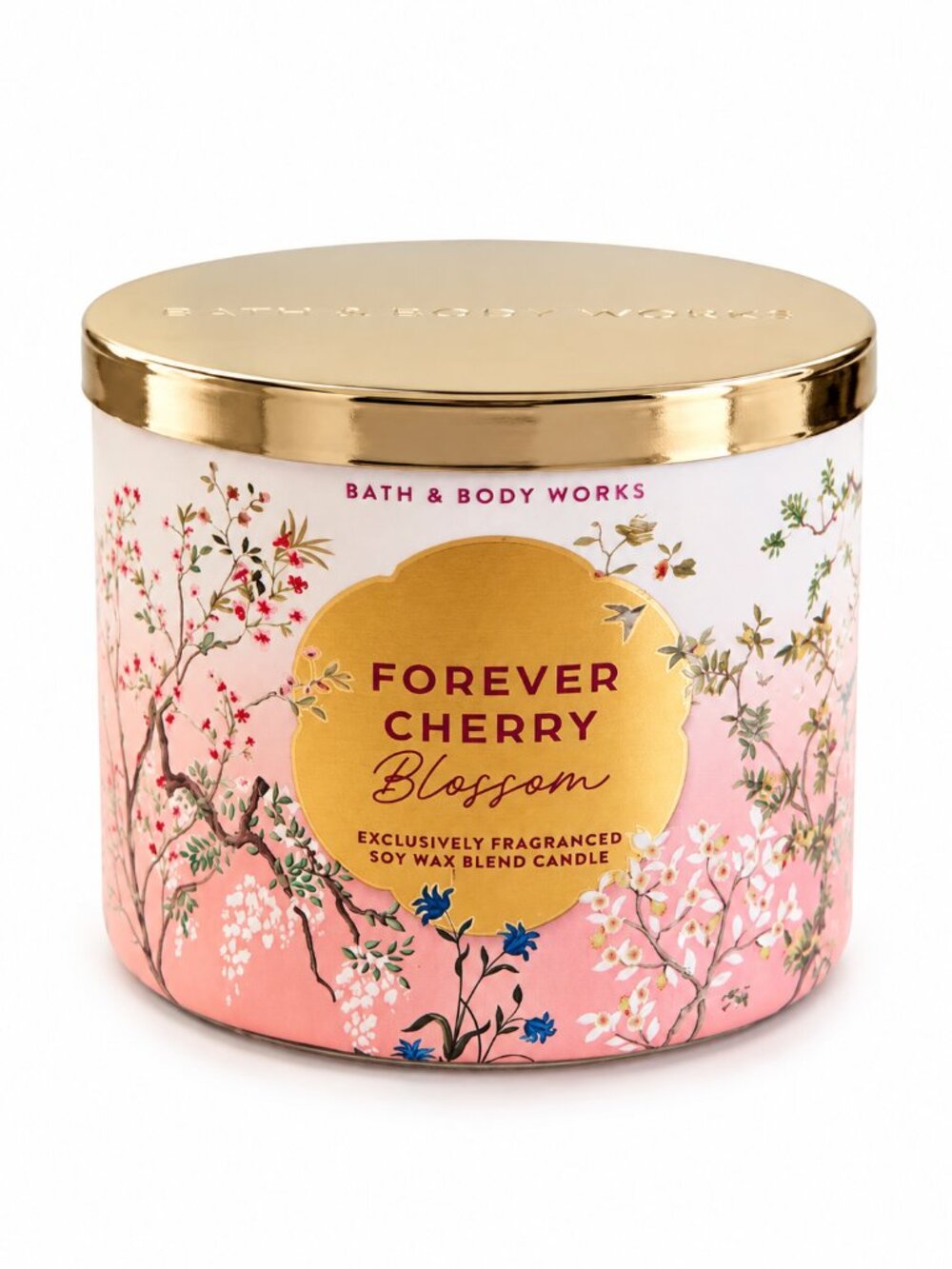 NEW Bath & Body Works Forever Cherry Blossom 3 Wick Candle 14.5 oz Floral
